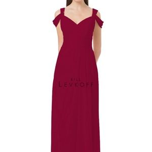 Bill Levkoff Bridesmaid Dress - Cranberry